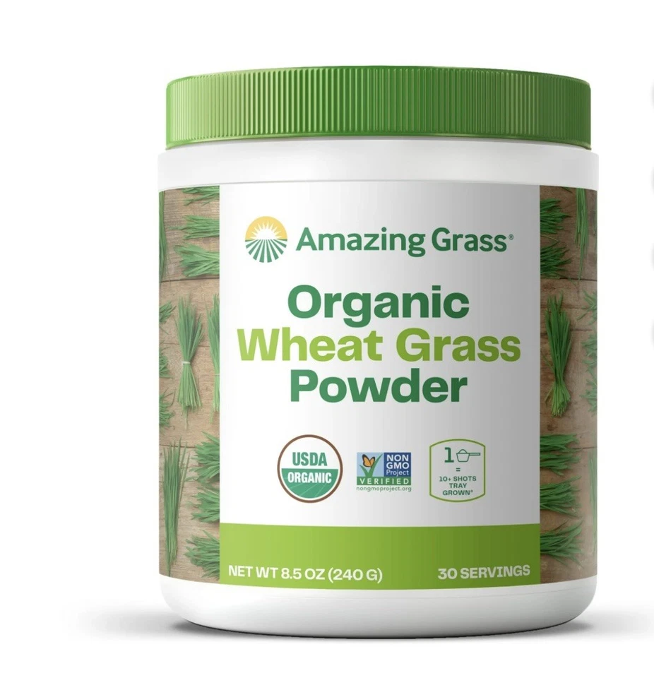 Органический порошок WheatGrass от Amazing Grass Super Greens пшеничная трава, 30 - Изображение 1 из 2