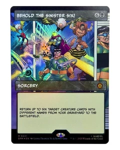 Magic The Gathering | ¡He aquí los Seis Siniestros! | Marvel's Spider-Man | Lámina | Casi nuevo | ES - Imagen 1 de 1