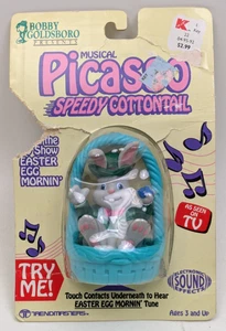Vintage Speedy Cottontail Musical Picaso Bobby Goldsboro coniglio pasquale giocattolo - Foto 1 di 4