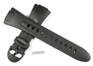 GENUINE CASIO W-42H WATCH STRAP BLACK 10040373 OFFICIAL STOCKIST FREEPOST & PINS - Picture 1 of 4