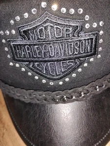 Neu mit Etikett Harley Davidson Kapitänsmütze schwarz mit Kettendetail - Bild 1 von 6
