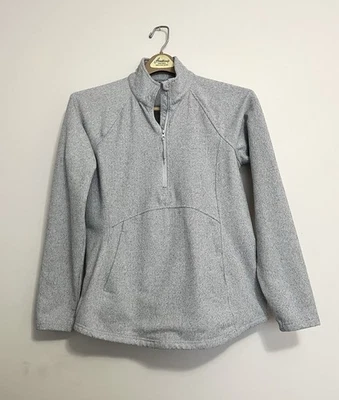 Kyodan Outdoor Pullover 1/2 Zip L READ Gray Tweed-look Stretch 4-Way Jacquard - Image 1 of 4