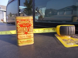 Vintage Montgomery Ward Triangle Club Ground Spice Currie Powder Paper Metal Tin - Picture 1 of 9