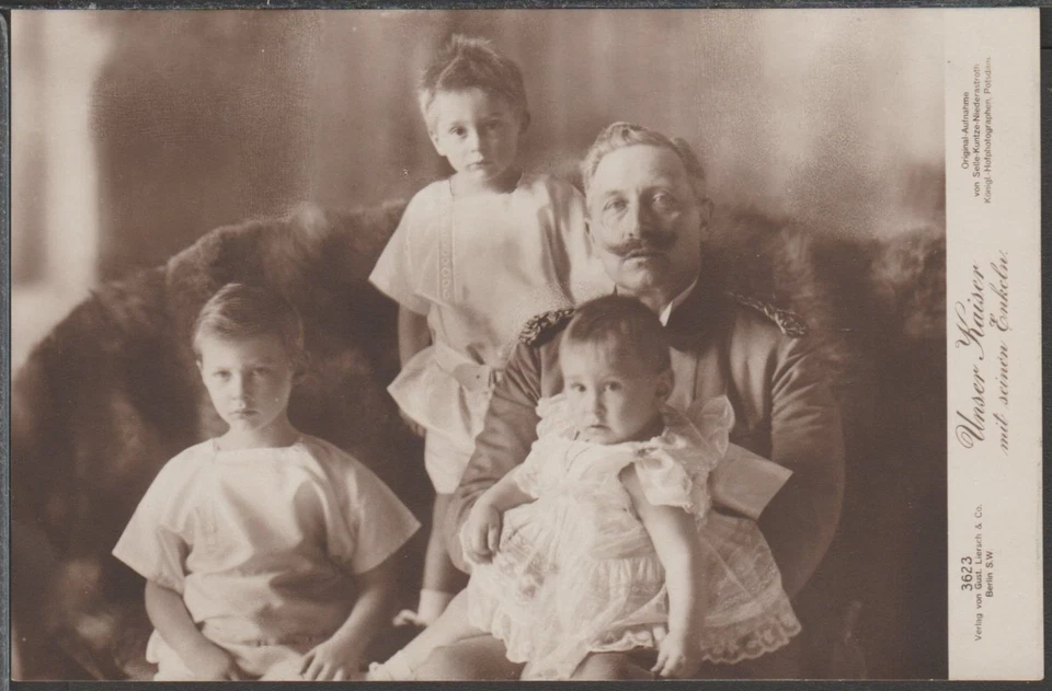 ✔️ ALEMANIA Reich Alemán Primera Guerra Mundial RARA POSTAL MILITAR EMPERADOR Guillermo II Foto 1 de 1