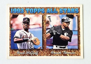 1994 Topps Baseball # 384 - 1993 Topps All Stars - Fred McGriff / Frank Thomas - Picture 1 of 2