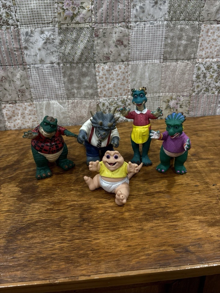 Disney The Dinosaurs TV Show Figure Toy Lot Vintage 1990's Set Of 5 - Image 1 of 4
