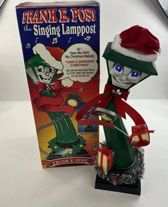 Vintage 1997 Telco 22" Frank E. Post animierte singende Lampe Post Weihnachten ** FUNKTIONIERT!! - Bild 1 von 14
