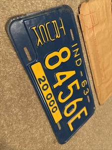 1963 Indiana Nummernschild LKW Kennzeichen 8456 E - Bild 1 von 5