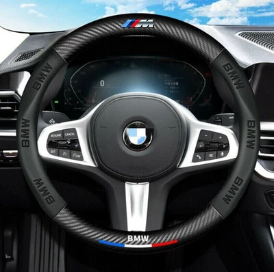 15" Steering Wheel Cover Leather For BMW M /1 2 3 4 5 6 Series x1 x3 x5 - Image 1 of 4