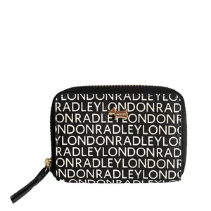 Radley Signature Logo Small Black Zip Round Purse - New With Tags - RRP £59 - Picture 1 of 5