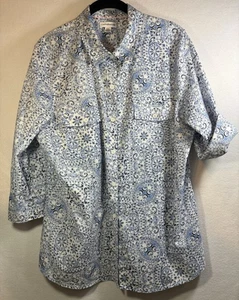 Croft & Barrow XXL Bluse 100% Baumwolle Blumenmuster - Bild 1 von 14