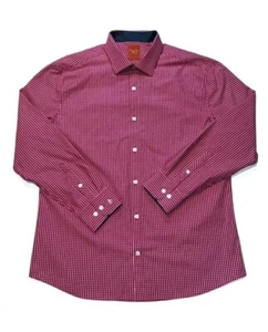 Camisa Original Penguin Para Hombre Mini A Cuadros Manga Larga Calce Ajustado Con Botones - Talla: 16 - Imagen 1 de 9
