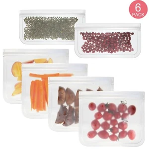 Reusable Ziplock Bag Set - 6pcs Set of 6 extra strong reusable ziplock bags - Picture 1 of 1