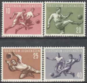 Liechtenstein 1954 Fußball - 4 Marken /MNH 284/87 - Bild 1 von 1