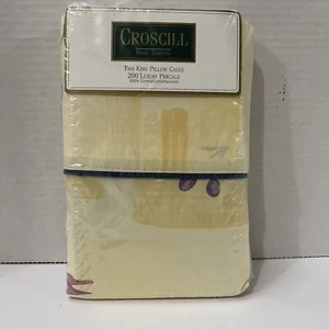Croscill Tow King Pillowcases 200 Luxury Cotton Percale 100% Cotton - Picture 1 of 5