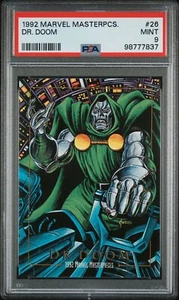1992 Marvel Masterpieces Fantastic 4 Four Doctor Doom #26 Card PSA 9 - Picture 1 of 3