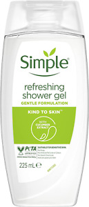 Simple Kind to Skin Refreshing Shower Gel pack of 6 body wash with natural cucu