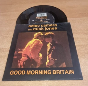 AZTEC CAMERA & MICK JONES Good morning Britain 7" GERMANY SINGLE VINYL THE CLASH - Picture 1 of 3