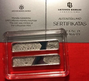 Lithuania 10 euro 2019 "Gender Equality" Silver Ag PROOF - Picture 1 of 7