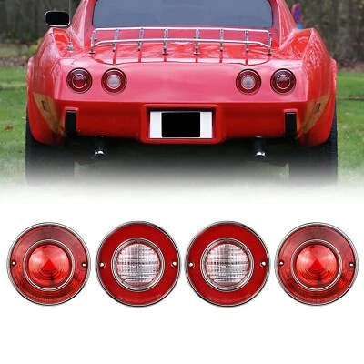 4 peças lanternas traseiras de LED vermelhas e luzes de backup para Chevrolet Corvette C3 1975-1979 - Imagem 1 de 4