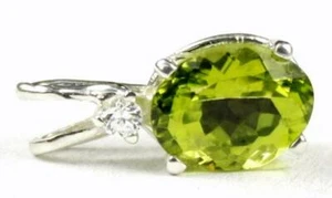 925 Sterling Silver Pendant, Peridot, SP020 - Picture 1 of 4