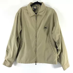 Vintage Tommy Bahama Jacket Men’s Medium Tan Full-Zip Long Sleeves - Picture 1 of 11