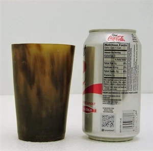 Horn Drinking Cup Vessel  with flat bottom - Picture 1 of 5