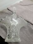 CRYSTAL TABLE CENTER PIECE WITH HANDLE -  4 X 10 INCHES - BASKET 