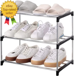 Stapelbares kleines Schuhregal Eingang Flur und Schrank platzsparende Aufbewahrung und O - Bild 1 von 8