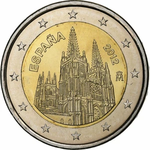[#1165476] Hiszpania, 2 Euro, burgos cathedral, 2012, Madrid, MS(63), Bimetalicz - Zdjęcie 1 z 2