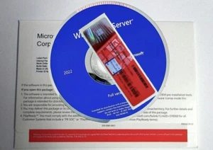Microsoft Windows Server 2022 Standard 64-bit English DSP OEI DVD 16 Core - Photo 1/3