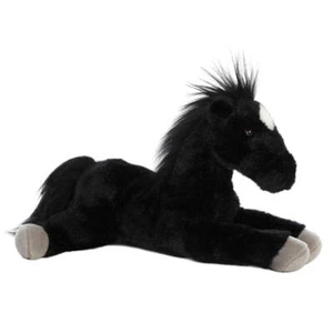 Aurora® Flopsie™ Blackjack the Black Stallion Horse 12 Inch Stuffed Animal Plush - Picture 1 of 5