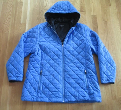 Abrigo Chaqueta acolchada azul ligero Lands' End para mujer 1X 16W 18W nuevo sin etiquetas Foto 1 de 4