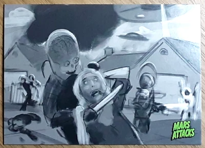 2015 Mars Attack's Occupation Concept Card 13 BACKYARD BARBECUE. - Image 1 of 3