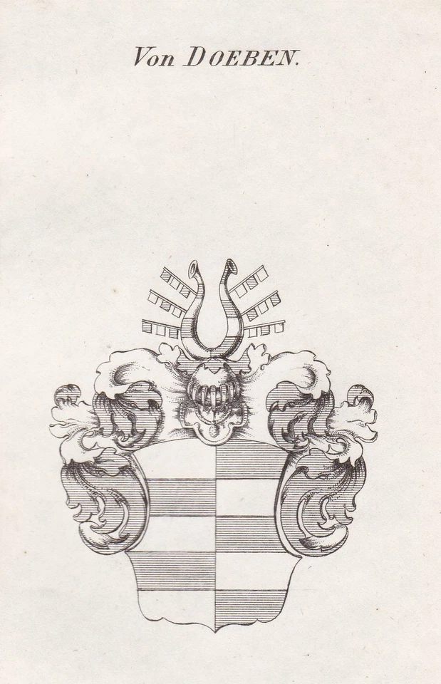 1820 Doeben Döben Wappen Adel coat of arms heraldry Heraldik Kupferstich - Bild 1 von 1