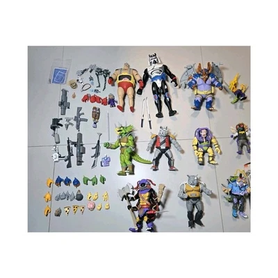 Lote de 12 figuras de dibujos animados NECA 1980 TMNT Krang, Antrax, Bebop, Rocksteady, Mutage Foto 1 de 4
