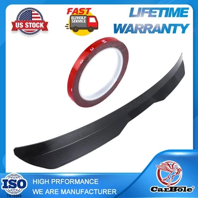 Alerón de maletero labio techo cola ala para coche sedán universal fibra de carbono aspecto negro Foto 1 de 4