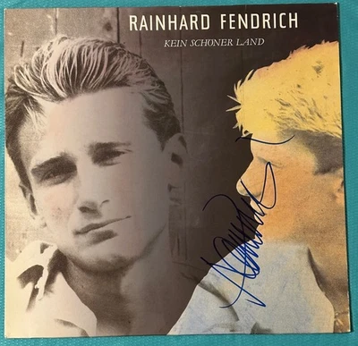 Rainhard Fendrich  - Kein schöner Land  -  Original Autogramm signed Vinyl Cover - Bild 1 von 2