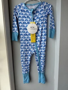 Nuevo con etiquetas Juego de pijama de bambú Little Sleepies azul arco iris Zippy talla: 6-12 meses - Imagen 1 de 4