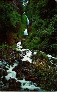 WAH-KEE-NAH FALLS Columbia River Highway Wasserfall Postkarte - Bild 1 von 2