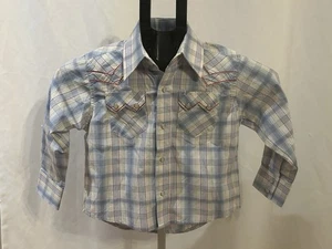 Wrangler Button Up Plaid Shirt Child size XS - Picture 1 of 3