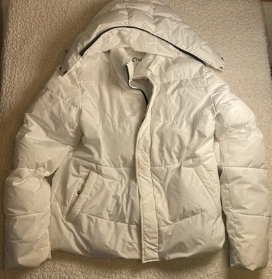 Zyia Active Aspen Puffer Jacket Coat White  Fitness Removable Hood Women XXL - Image 1 of 4