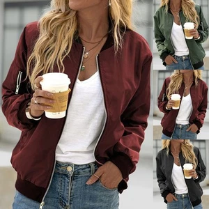 Women Casual Long Sleeve Solid Color Cardigan Suitable for Outdoor Wear - Picture 1 of 52