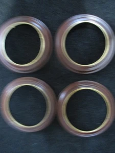 4 Vintage Van Hygan Smythe Wood Collector Plate Frames 11” Round 8” Opening - Picture 1 of 5