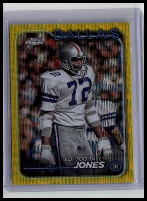2024 Topps Chrome #49 Ed "Too Tall" Jones Yellow Wave Refractor #/75 - Image 1 of 2