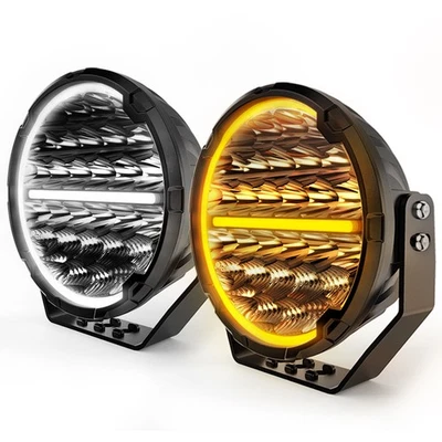 7inch/9inch LED Driving Light Night Spotlight Halo DRL Offroad Truck 4x4 ATV UTV - Image 1 of 4