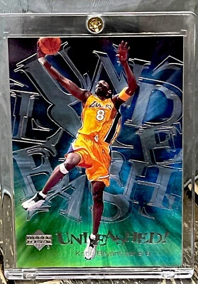 KOBE BRYANT CARD GOLD REFRACTOR HOLO FOIL SP INSERT AUTHENTIC LAKERS JERSEY #8 - Image 1 of 4