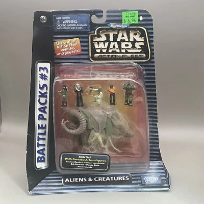 Star Wars Micro Machines Action Fleet Battle Pack #3 Bantha Tusken Raider NIP! - Image 1 of 2