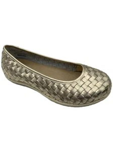 David Tate Leather Flats Dazzle Platinum - Picture 1 of 3