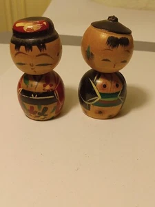 Muñecas de madera japonesas vintage Sosako Donko Kokeshi - Imagen 1 de 6